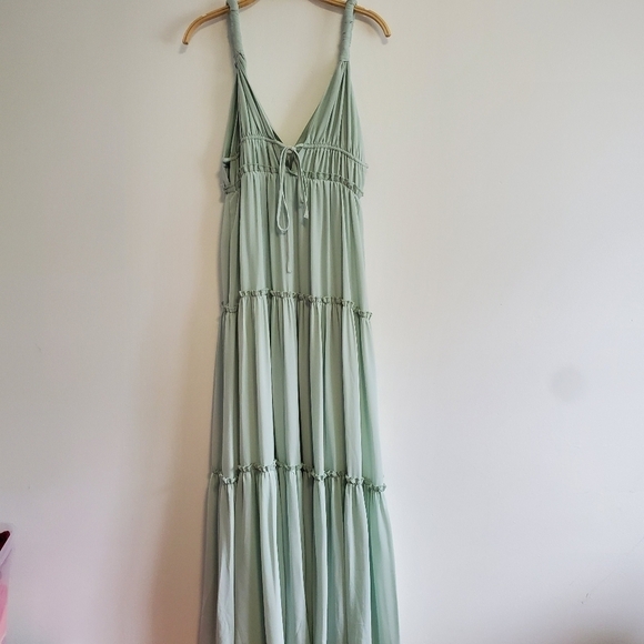 Lulu's Show Your Affection Mint Green Tiered Ruffled Maxi Dress - Picture 7 of 8